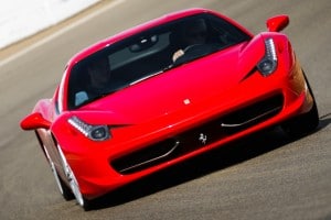 Red Ferrari 458 Italia sports car